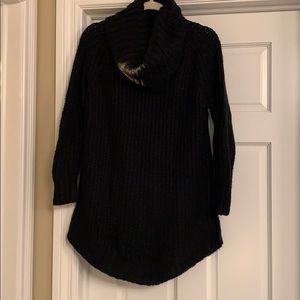 Black Tunic Cowl Sweater